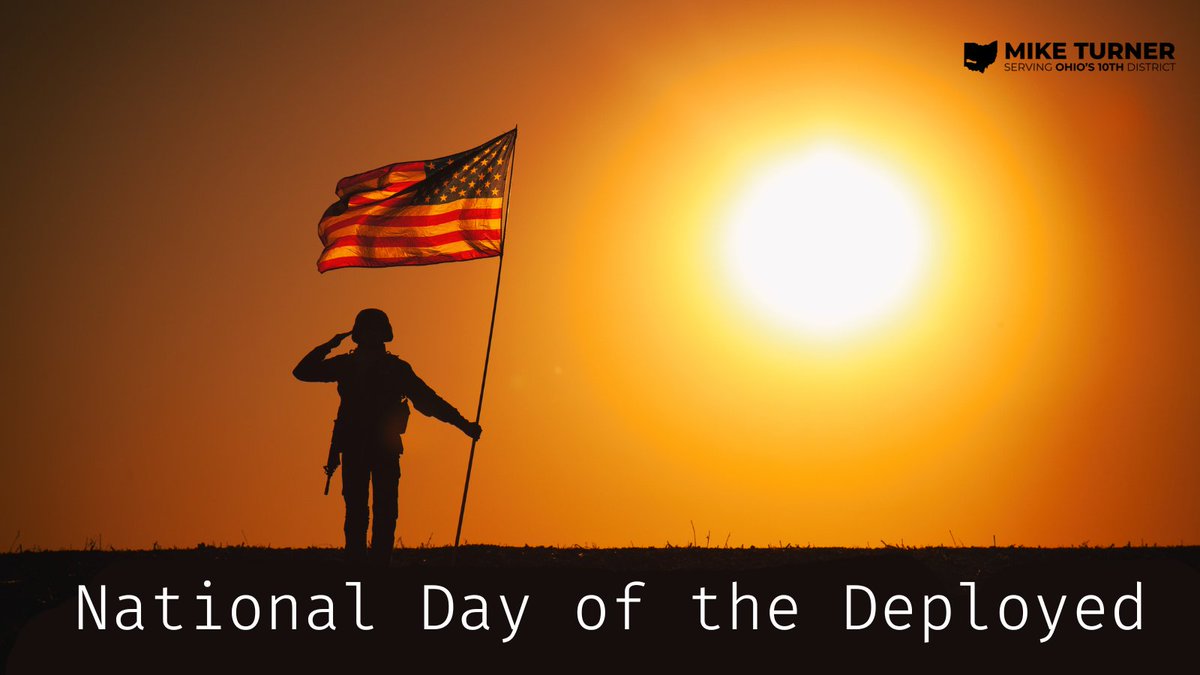 On this, National Day of the Deployed, join me in recognizing the brave men and women from @WrightPattAFB and the entire U.S. military who are currently serving our country around the world. Thank you for your sacrifice.