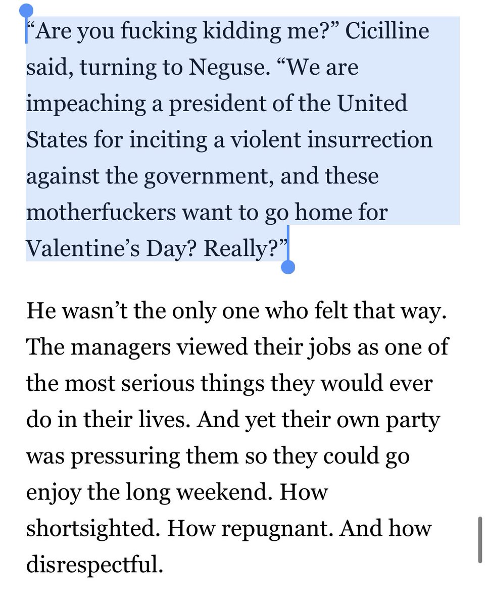 Infuriating, depressing story of Democrats bailing out of Trump’s Senate trial without calling witnesses. Chris Coons showed up talking about Valentine’s Day. The impeachment managers lost their minds. Coons won.  politico.com/news/magazine/…