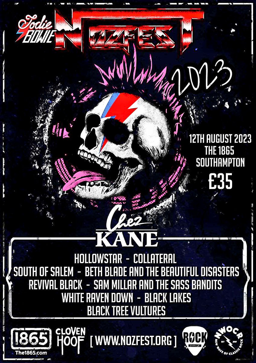 Check out #Nozfest 2023 which was announced today ft <a href="/MTMNAE/">MTMNAE</a> favourites <a href="/HollowstarBand/">Hollowstar</a>, <a href="/collateralrocks/">Collateral</a>, <a href="/SouthOfSalem1/">South Of Salem</a>, @BBATBDofficial, <a href="/RevivalBlack_/">Revival Black</a>, <a href="/WhiteRavenDown/">White Raven Down</a>, <a href="/BlackLakesUK/">Black Lakes</a> &amp; more!!! 

Info &amp; tickets - m.facebook.com/story.php?stor…