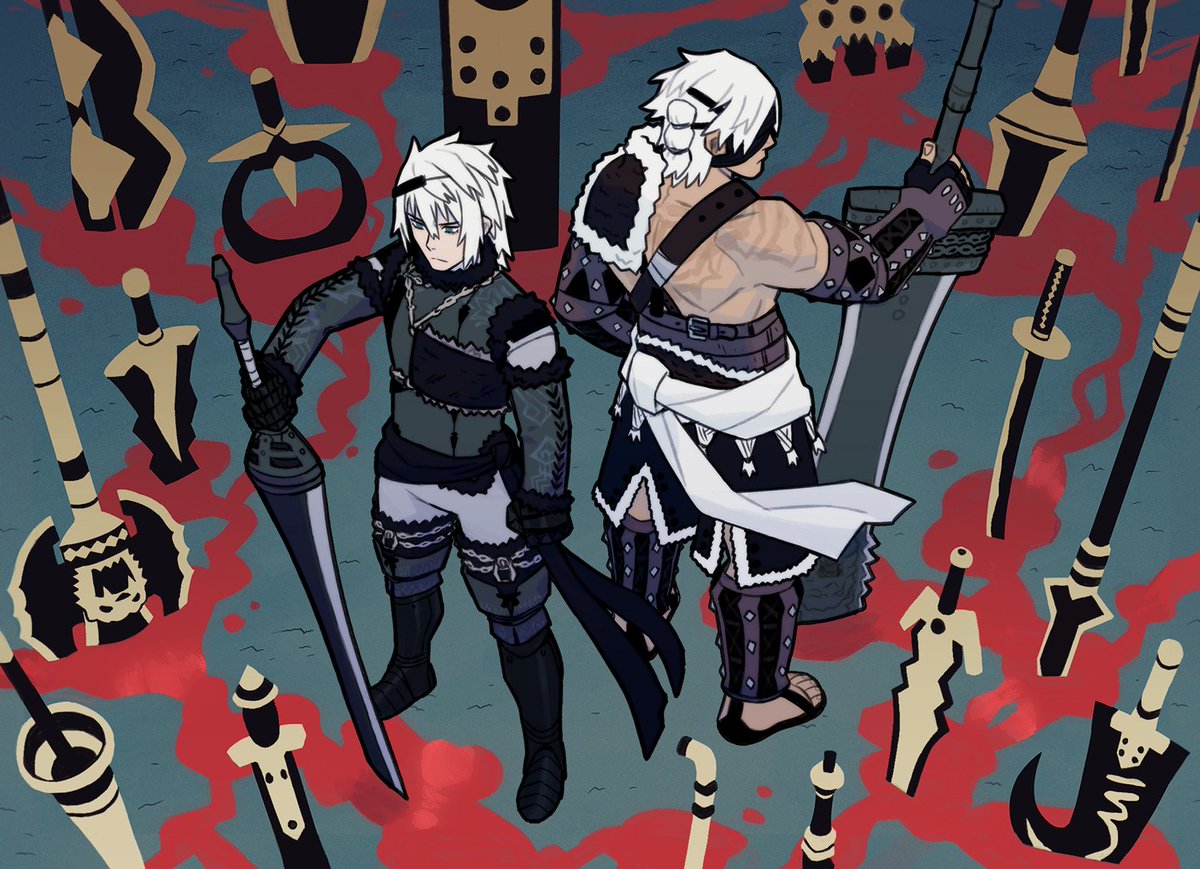 full version of the foil print i did for the Nier Weapon Story Fanzine ⚔️