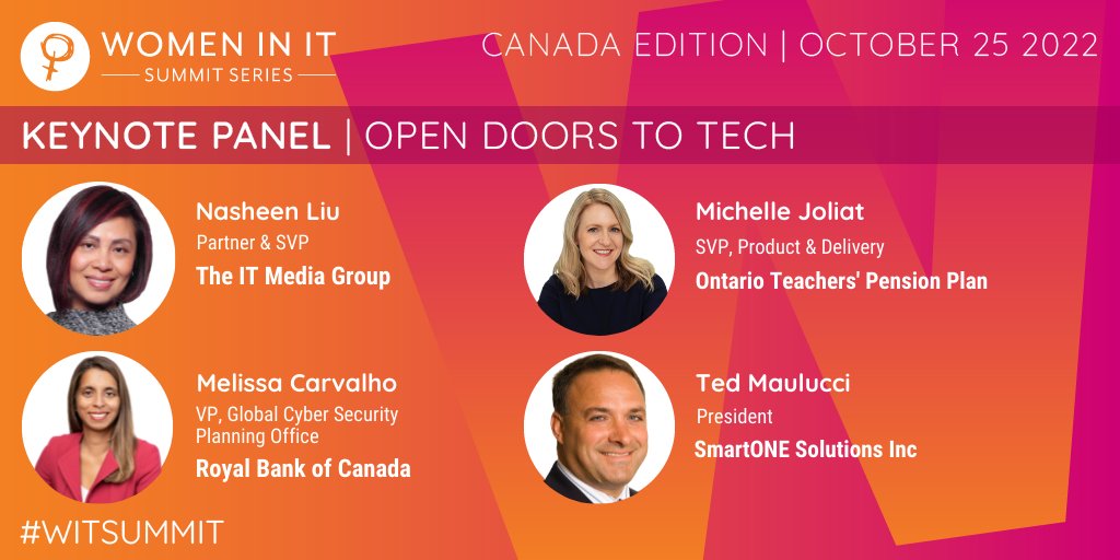 Very excited to participate in the Women in IT Summit @womeninitawards #WITCanada Edition on Oct 25 at the @FSToronto! Humbled to share the stage with some of the most brilliant minds in tech. Reserve your spot: lnkd.in/e_rV7eMj @Tania_Ferreira9 #WIT #DEI #FoW #leadership