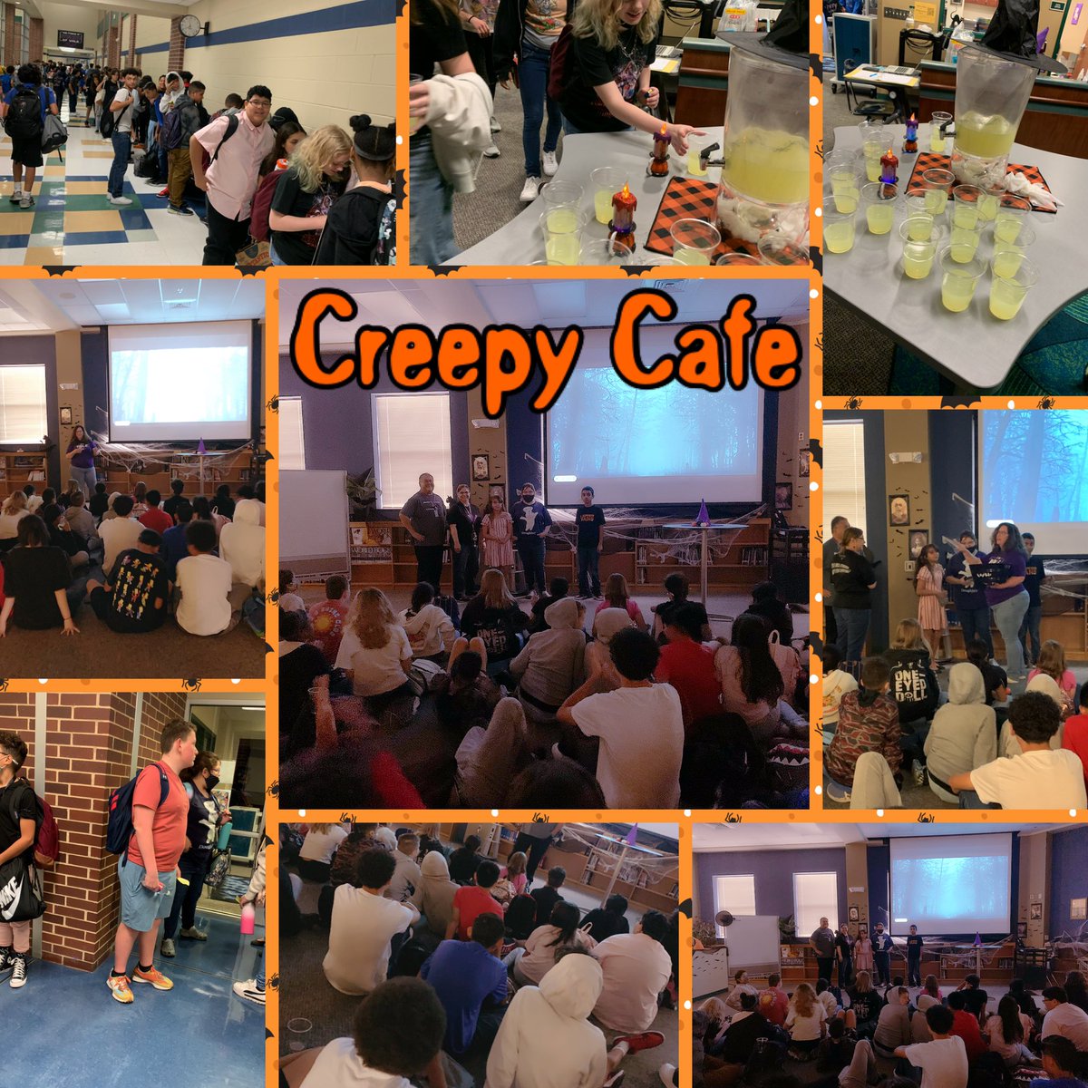NISDVale's tweet photo. Great turn out for our 1st Creepy Cafe 🎃 Ghost stories, Beetle-Juice, & October Fun
Next Creepy Cafe - Friday, Oct 14
#RaysUp #RootedVale https://t.co/8HsF7ccpkq