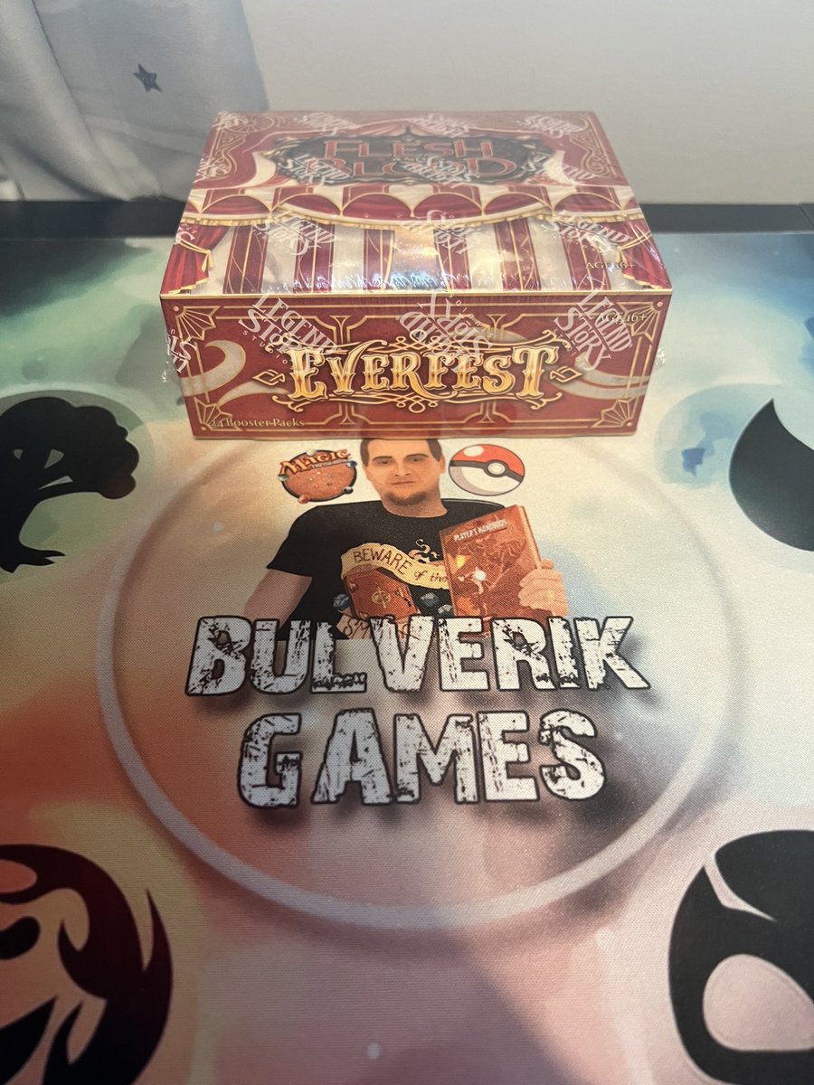 BulverikGames's tweet photo. If MTG is not your cup of tea we will be opening a box of Everfest after. #fleshandblood #everfest #boxopening Meet us live on https://t.co/4IIkICiTJk tomorrow @ 5pm gmt. Will we hit them elusive legendarys or even see that Grandeur, tune in to find out. https://t.co/Nfr6SHG7rL