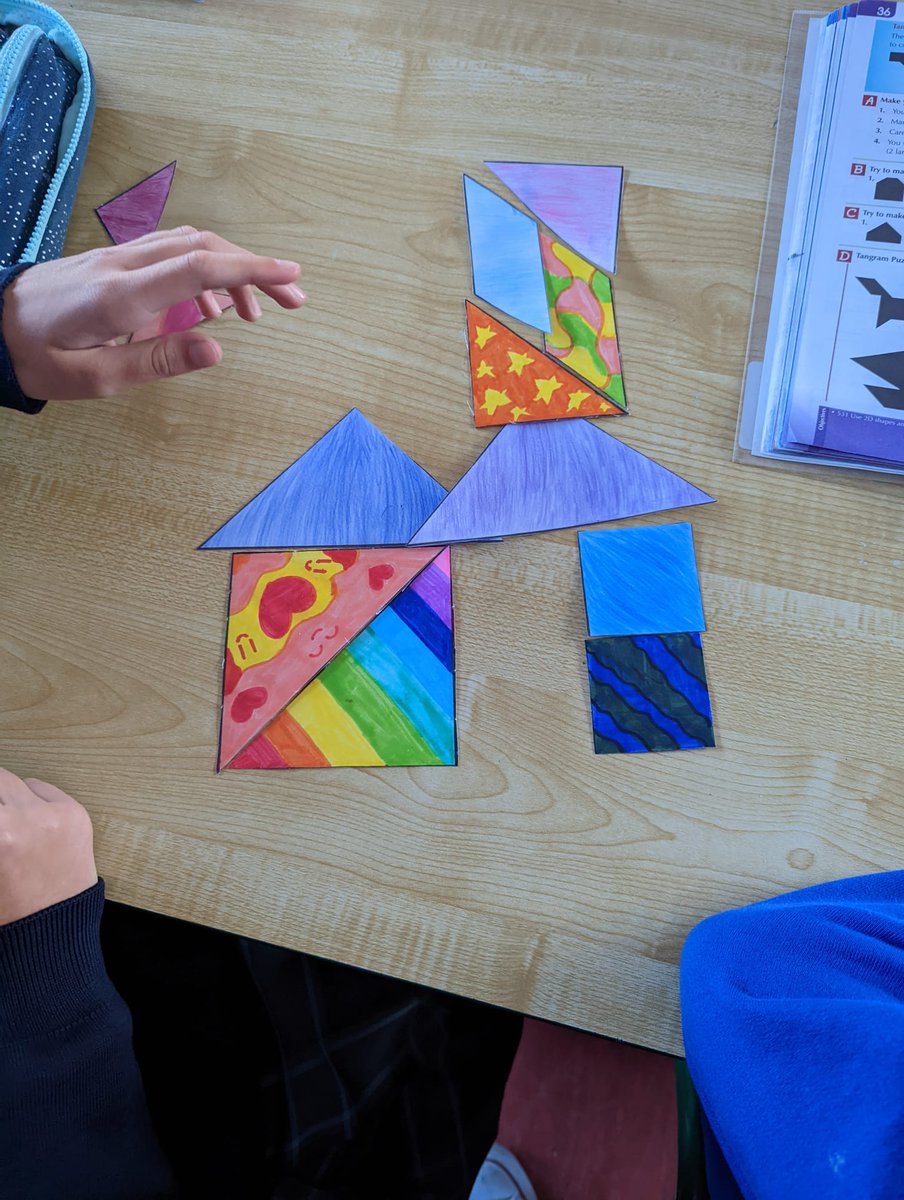 snpballyroan's tweet photo. Our 5th class pupils have been busy this week exploring and creating their own tangrams using 2D shapes! #getcreative #shapeandspace #handson #discoverylearning https://t.co/uSgEaNwB2x