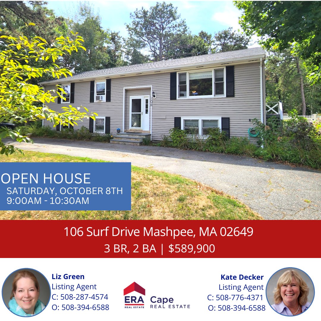CapeCodERA's tweet image. OPEN HOUSES! Come check out these great properties and see our wonderful agents this weekend!
🏡🏖🌊
#capecodrealestate #capecod #localcapecod #capecodsummer #capecodopenhouses #capecodhome #capecodrealestateagent #capecodliving #capecodera #eracaperealestate⁠
