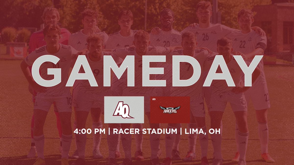 AQMensSoccer's tweet photo. GAMEDAY!!! Your Saints (6-4-1) get their shot to upset No. 9-ranked UNOH (8-1-2) this evening in Ohio. #SaintsMarchOn 

📍 Lima, OH
⌚️ 4:00 PM
🏟�� Racer Stadium
📊/💻 https://t.co/CfvFk8Peb0 https://t.co/SP4HImZCVa