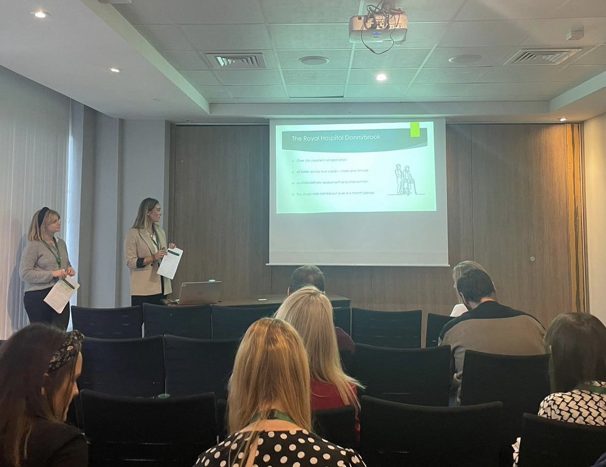 reynola8's tweet photo. Delighted to represent our OT dept and SPARC rehab ward @RoyalDonnybrook at @AOTInews conference today. Great to have our ‘Ready Steady Home’ and ‘SPLATT’ falls analysis projects presented orally as well as our ‘Fit2Function’ project poster presentation. #AOTI2022 https://t.co/6CIZSddWYJ