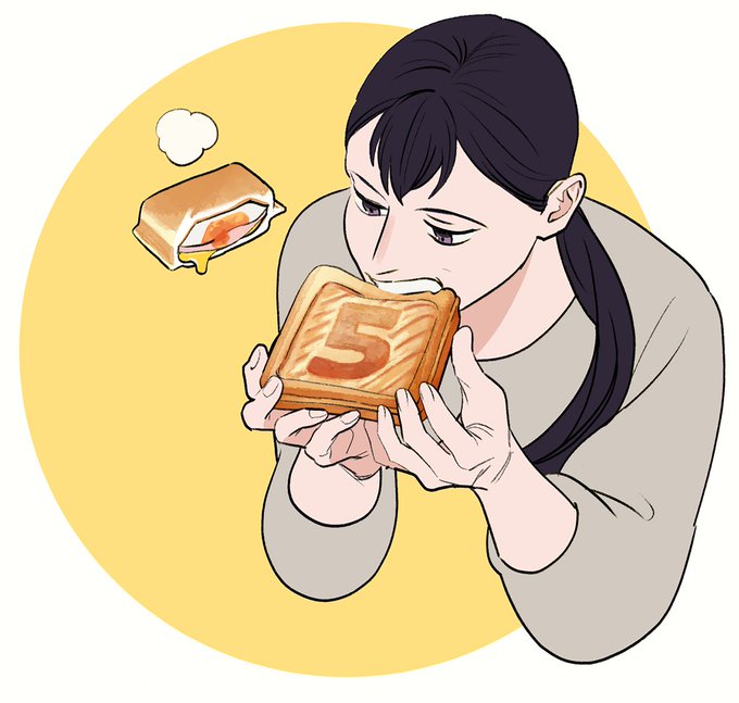 「black hair toast」 illustration images(Latest)