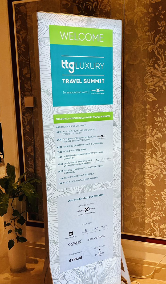 PURELUXURYagent's tweet photo. An inspiring and insightful day discussing the future of luxury travel with @TTGMedia #ttgluxurysummit https://t.co/UVqHiqVdUh