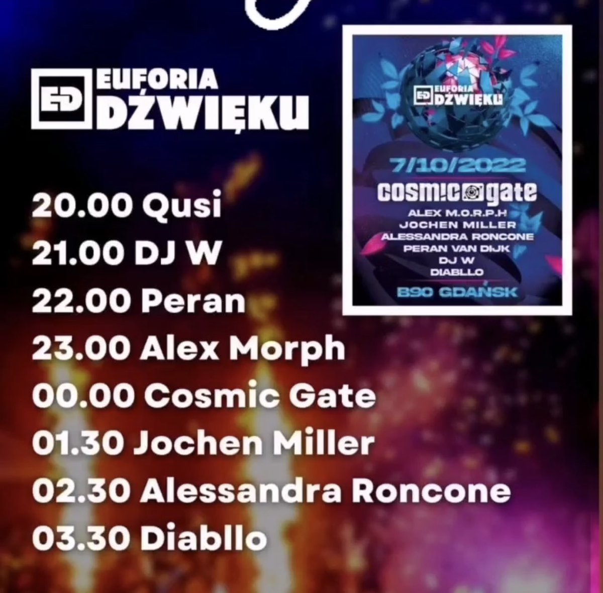 TONIGHT #Gdansk 🙌🏼🙌🏼 See you Klub B90 - our set time 00:00-1:30 🇵🇱 tickets euforiadzwieku.pl/bilety/