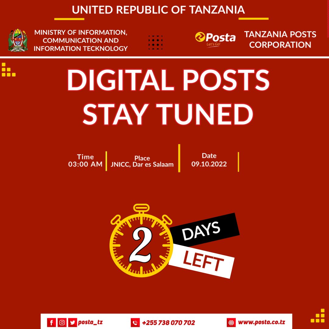 posta_tz's tweet photo. #postakivingine #postatanzania #shirikalaposta #worldpostaday #sikuyapostaduniani https://t.co/Ojf7nULQkV