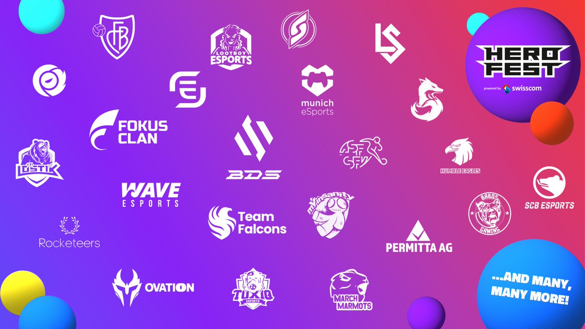 herofestch's tweet photo. So many esport teams at HeroFest 🤩. Which one do you know? Tag them! 🎮🙌 https://t.co/DkdY11oCjU