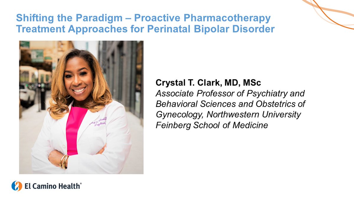 UP NEXT: Shifting the Paradigm – Proactive Pharmacotherapy Treatment Approaches for Perinatal Bipolar Disorder with @crystalclarkmd, associate professor of psychiatry at @NUFeinbergMed. #MMHS5 -via Whova Event App