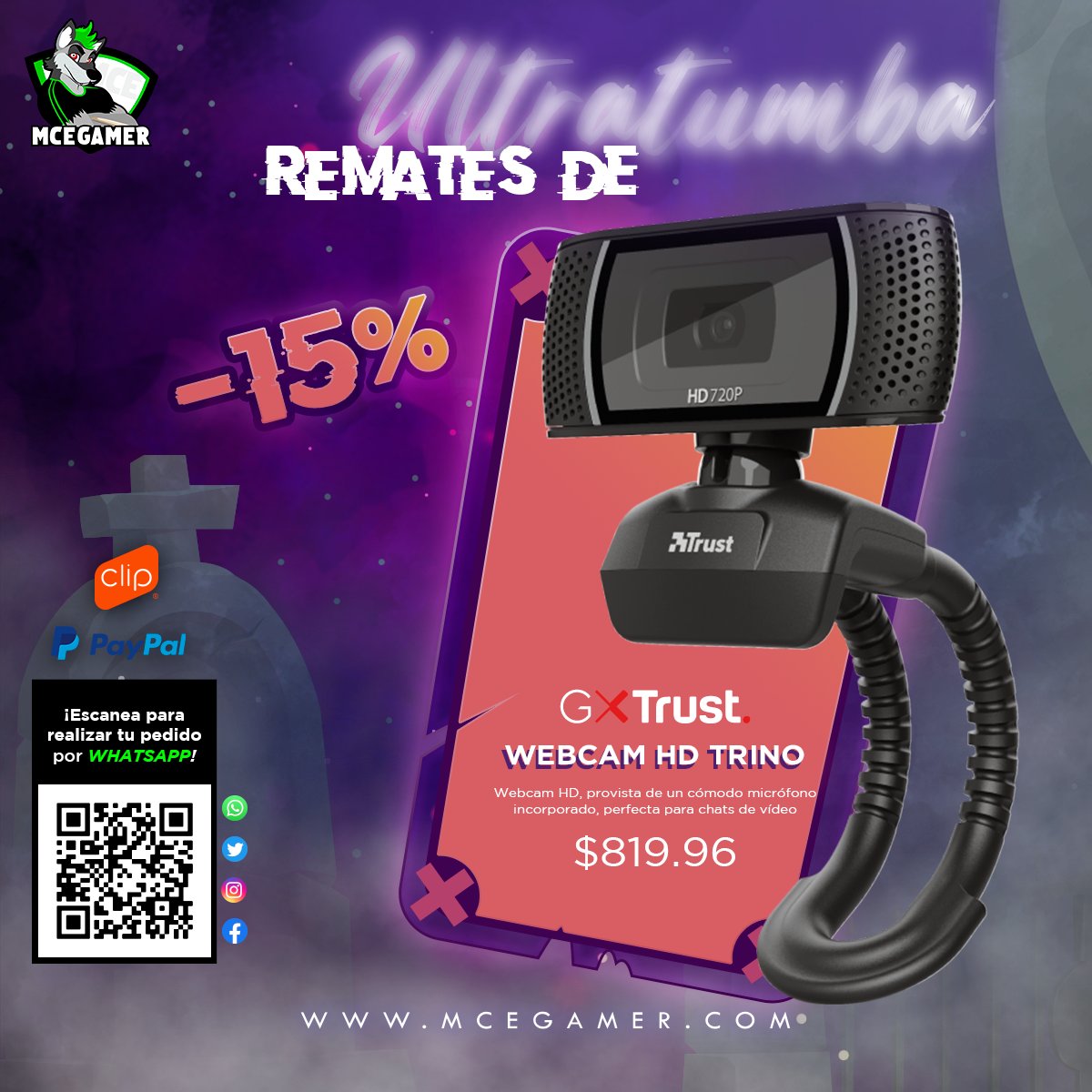 MCE_Gamer's tweet photo. Trust Gaming Trino es una forma sencilla de comunicarse con amigos, familiares y colegas de todo el mundo 👩‍🦰👩‍🦱🧑. No es necesario instalar controladores y el enfoque fijo asegura que todo se grabe con una calidad nítida 🎥
Acá lo tienes 🛒👇
https://t.co/ZD07EPazMD https://t.co/OpaZJUHCpD