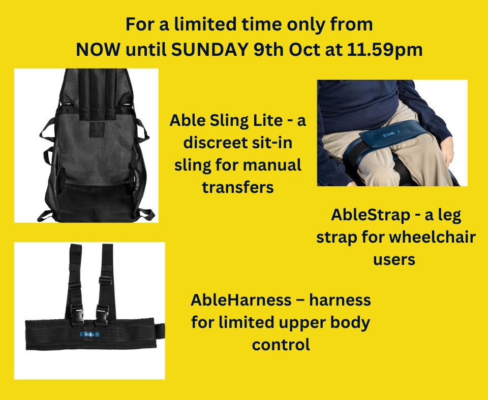 ⭐Disability Horizons Shop Weekly Flash Sale Continues⭐ 

We have 10% off all <a href="/ableMoveUK/">ableMove</a> products for a limited time only from NOW until 9th October @ShopDHorizons. 

#Disability #OnlineShopping #Sale #Discount #WheelchairUser #Independence #Accessibility #AccessibleTravel