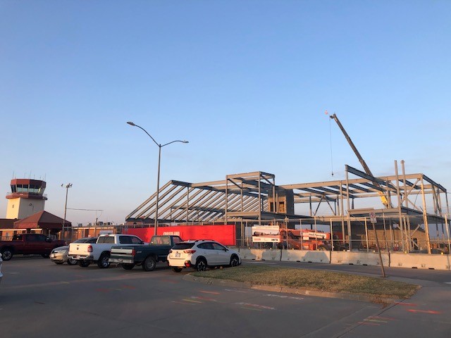 GCKAirport's tweet photo. Phase I of terminal construction is shaping up nicely! https://t.co/WLJX71nO0J