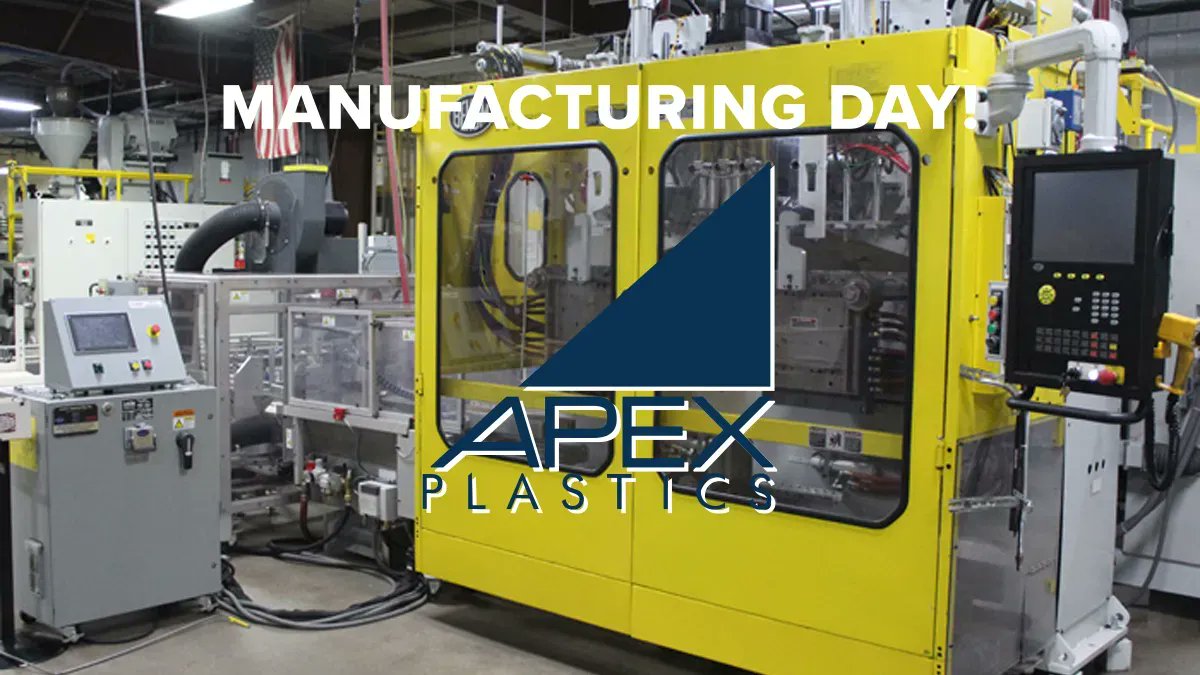 Apex_Plastics's tweet photo. Woohoo! It's National Manufacturing Day!
Every year, America’s manufacturing sector opens its doors to celebrate Manufacturing Day on the first Friday of October, falling on October 7 this year.
Thank you to all of our valuable Apex Plastics customers and team members. https://t.co/lrvO5gJkye