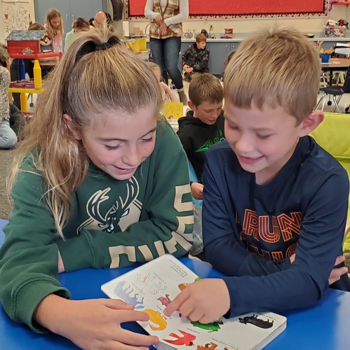 KWeidner4's tweet photo. Having fun sharing old favorites with 5th grade. https://t.co/mTkAejOS3Y