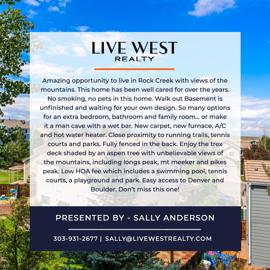 LiveWestRealty's tweet photo. 🏡 J U S T L I S T E D 🏡
1013 Huron Peak Ave
- S U P E R I O R , C O -
Listing Agent: Sally Anderson
Sally@livewestrealty.com
303-931-2677
.
.
.
.
#justlisted #justlisted🏡 #justlisted✨🏡 #justlistedhomes #justlistedforsale #boulder #Superior #superiorco #livewest https://t.co/wNbiomdIFY