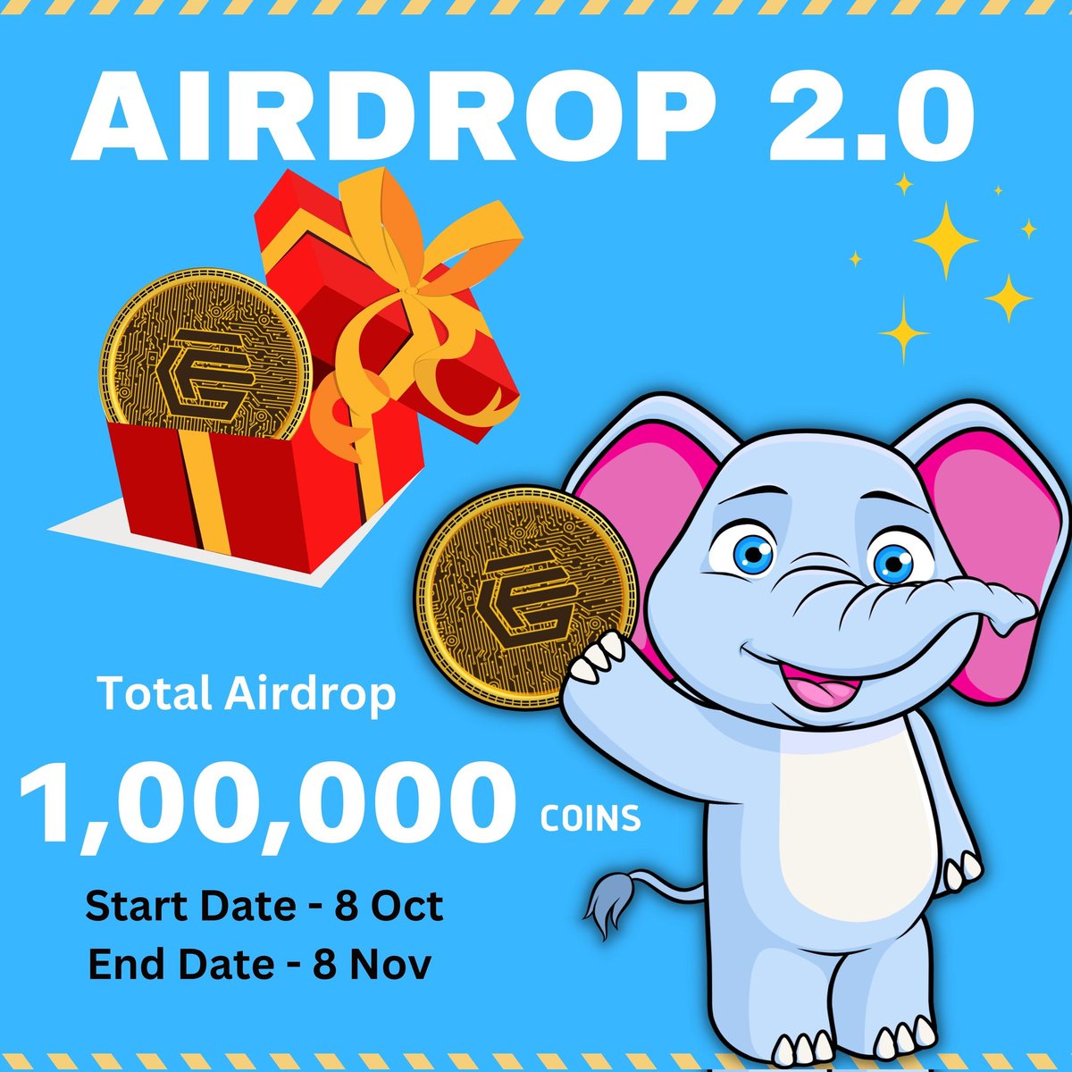 Hello Greetings 🎁

Our new airdrop 2.0 start from 8 Oct to 8 Nov Join fast.

Follow All steps to eligible for AirDrop 2.0

1) Follow our official Twitter

x.com/goldflagcoin?t…

2) Follow our official telegram

t.me/goldflagcoinof…

3) Last step Buy $GFC

#cryptocurrency