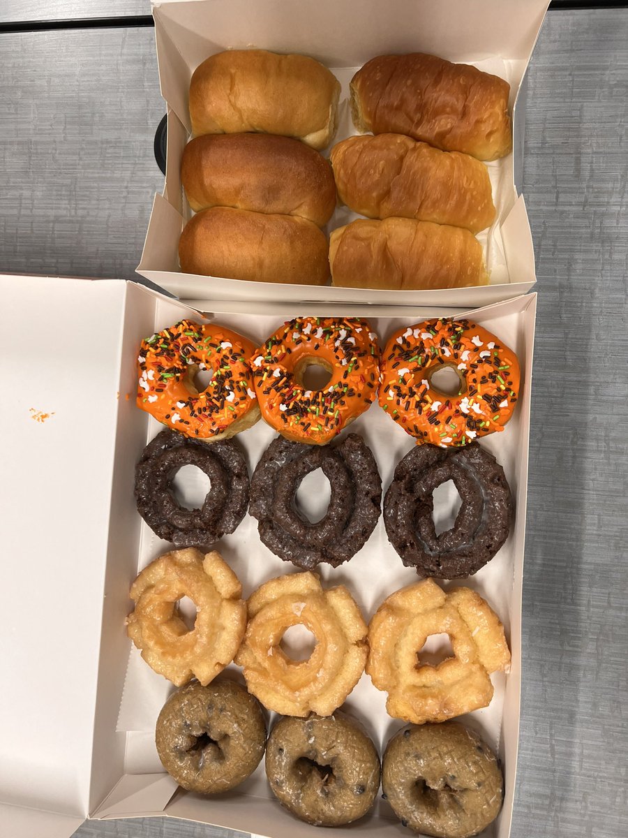 Math_is_my_jam's tweet photo. Brought some early morning junk food to keep my biggest helpers fueled all day long! I’m so grateful for everyone’s teamwork and positive attitudes! #grizzlygreatness @GreenwoodKISD https://t.co/wLjk0x7aKY