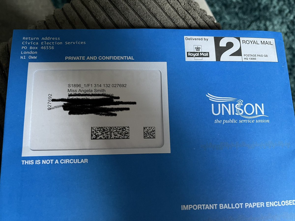 One ballot paper received, read, voted and in return post 

#Payballot