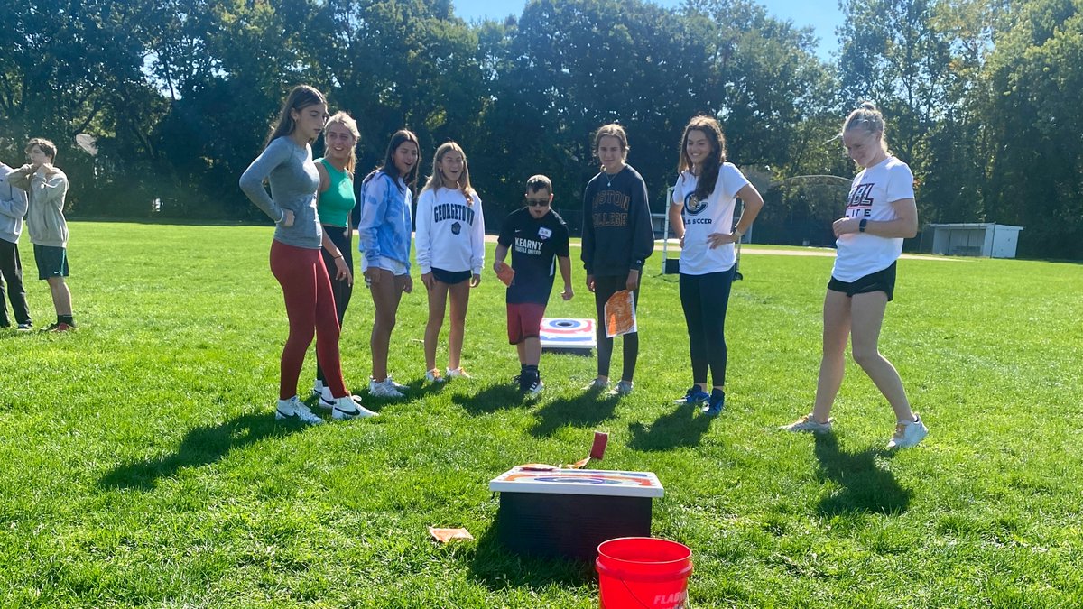 chatham_sdoc's tweet photo. Life is better when you're dancing! A beautiful day for our first Play Unified lunch with ECLC students. This monthly program builds connections between students at CHS and ECLC.  No better way to encourage others to join than to start a conga line. #wearesdoc  #PlayUnified https://t.co/kbxp6RbZL1