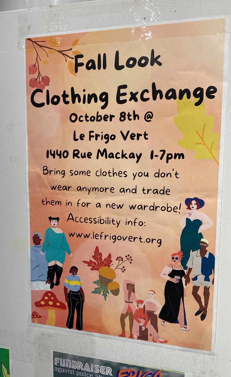 Come to our Clothing Exchange! bring your clothes, take what you want! 
🕑1pm til 7pm🕖