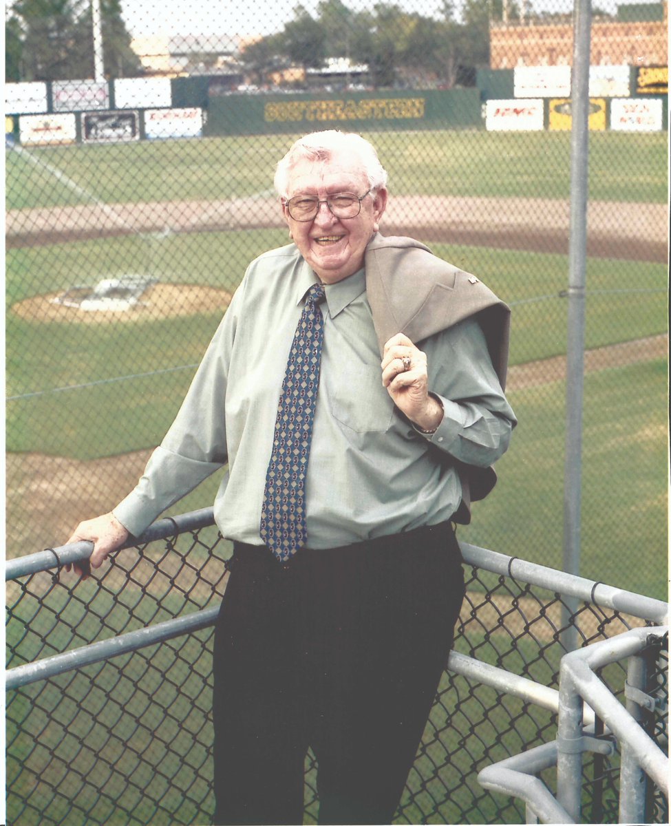 LionUpBaseball's tweet photo. Celebrating 100. Legendary SLU coach Pat Kenelly was born OTD in 1922. Our ballpark's namesake won six conference titles during his 14-year baseball coaching career. He later served as @LionUpFootball coach &amp; AD of @LionUpAthletics. #LionForLife #HOF https://t.co/MEPwHB3cQp