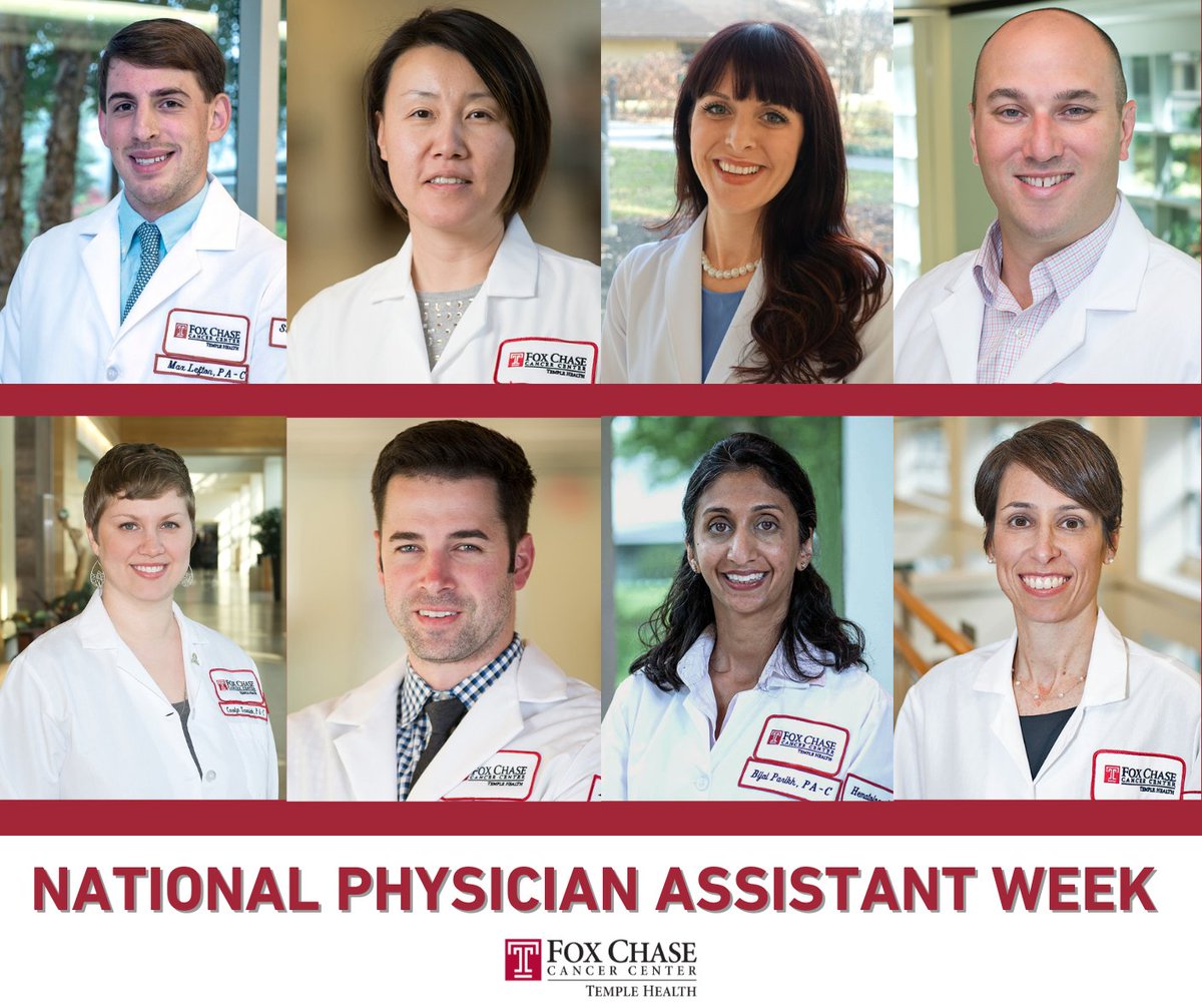 In honor of National Physician Assistant Week (#PAWeek), we want to celebrate the PA's at Fox Chase who are a crucial part of our healthcare team. Thank you for all the extraordinary care you provide in support to our doctors and patients. RT and thank a PA!