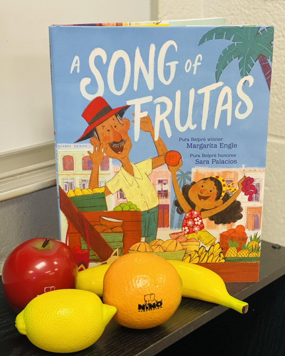 MusicLOK5's tweet photo. Second grade listened to the story “A Song of Frutas” and made their own fruit song creations using the frutas in the story. They then got to shake their newly created rhythm with the Frutas egg shakers! https://t.co/0ZNER8PlcC
