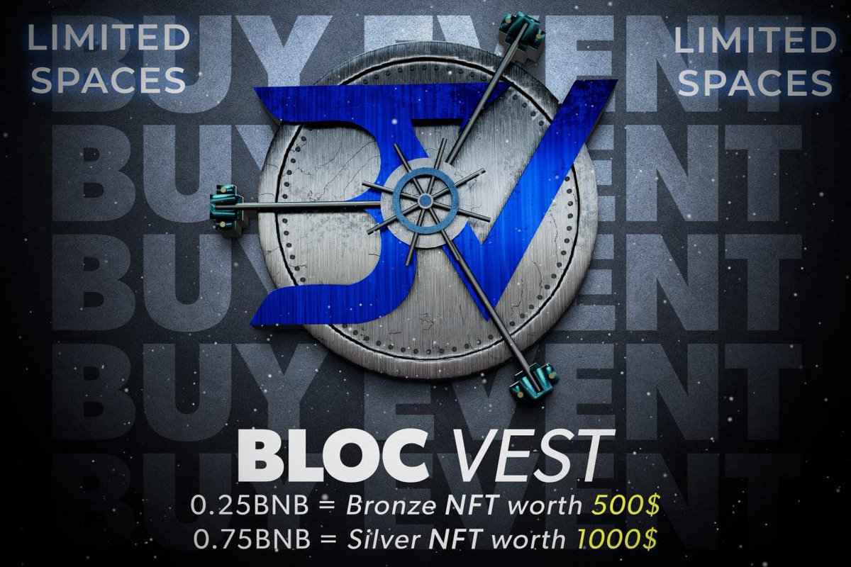 CryptoWizard199's tweet photo. 🚨BLOCVEST BUY EVENT🚨

Win rewards worth up to 1000$ with just a 0.25 or 0.75bnb buy 🤯🔥
Join our TG for more informations:
https://t.co/hys64NZdjQ…

Twitter:
@BlocVaultAPP

Website:
https://t.co/5g1iBMobAi
https://t.co/orEDwt2z6o

#BSC #BNB  #BSCGem #Crypto #NFTCommunity https://t.co/pCxNOMn72s