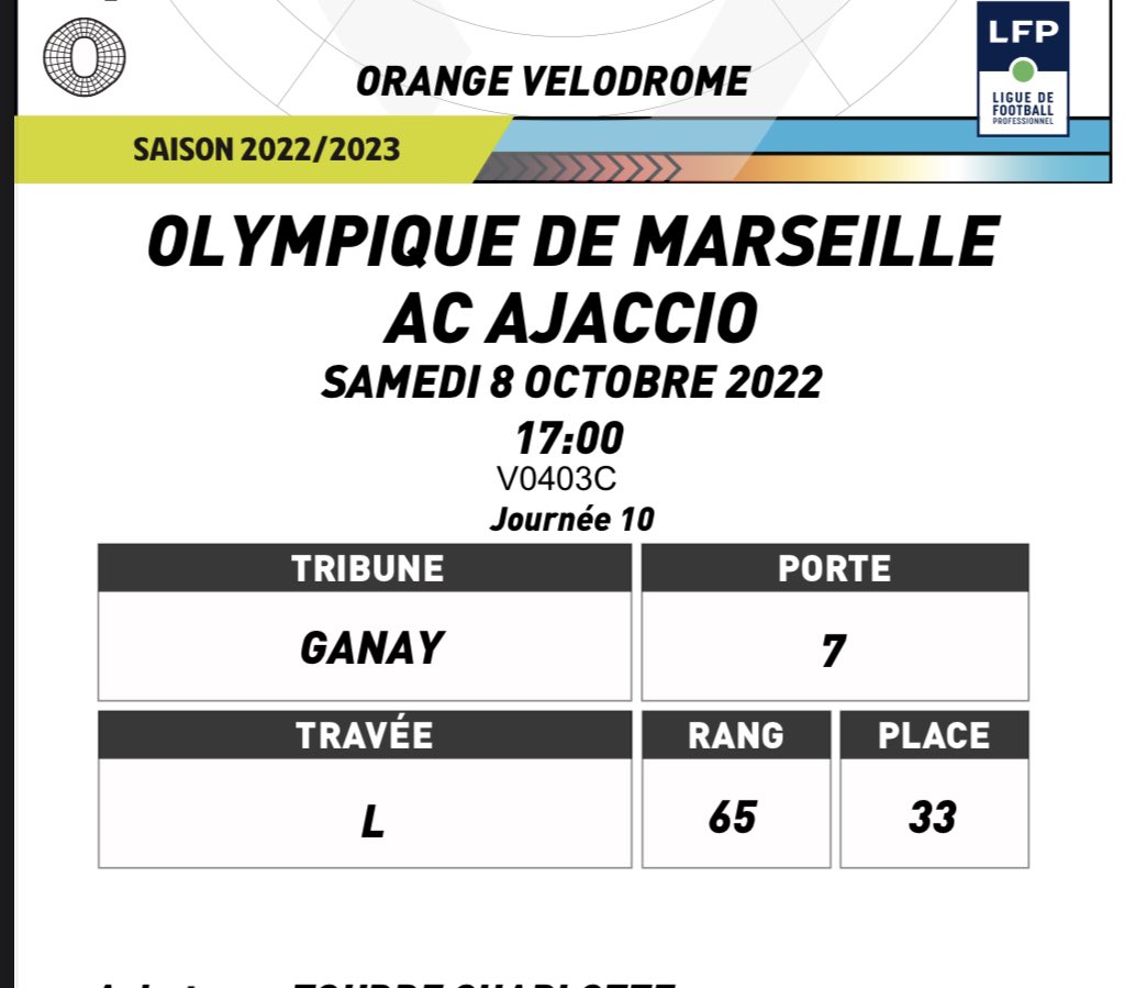 RafaelCalonge3's tweet photo. 2 places à vendre #OMACA #Ligue1UberEats #velodrome #Marseille Dm interesse https://t.co/iTEF6Nn7tU