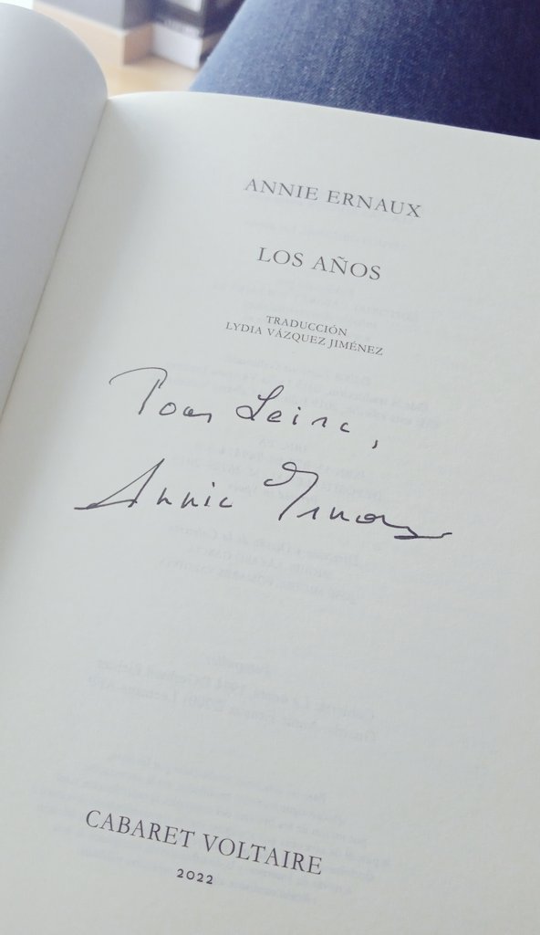 Rompo mi abstinencia de Twitter por un motivo feliz: Enhorabuena, #AnnieErnaux ❤️ Con la sonrisa desde ayer ✨

#NobelDeLiteratura