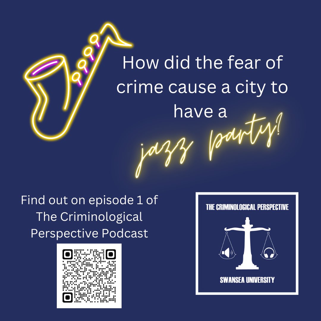 CrimPerspective's tweet photo. How did the fear of crime cause a whole city to have a jazz party? Find out in Episode 1 of new #criminology podcast - The Criminological Perspective 🎷🎶🎺 

🎧 https://t.co/aLrLsLBbXF https://t.co/p5feNZ6MsN