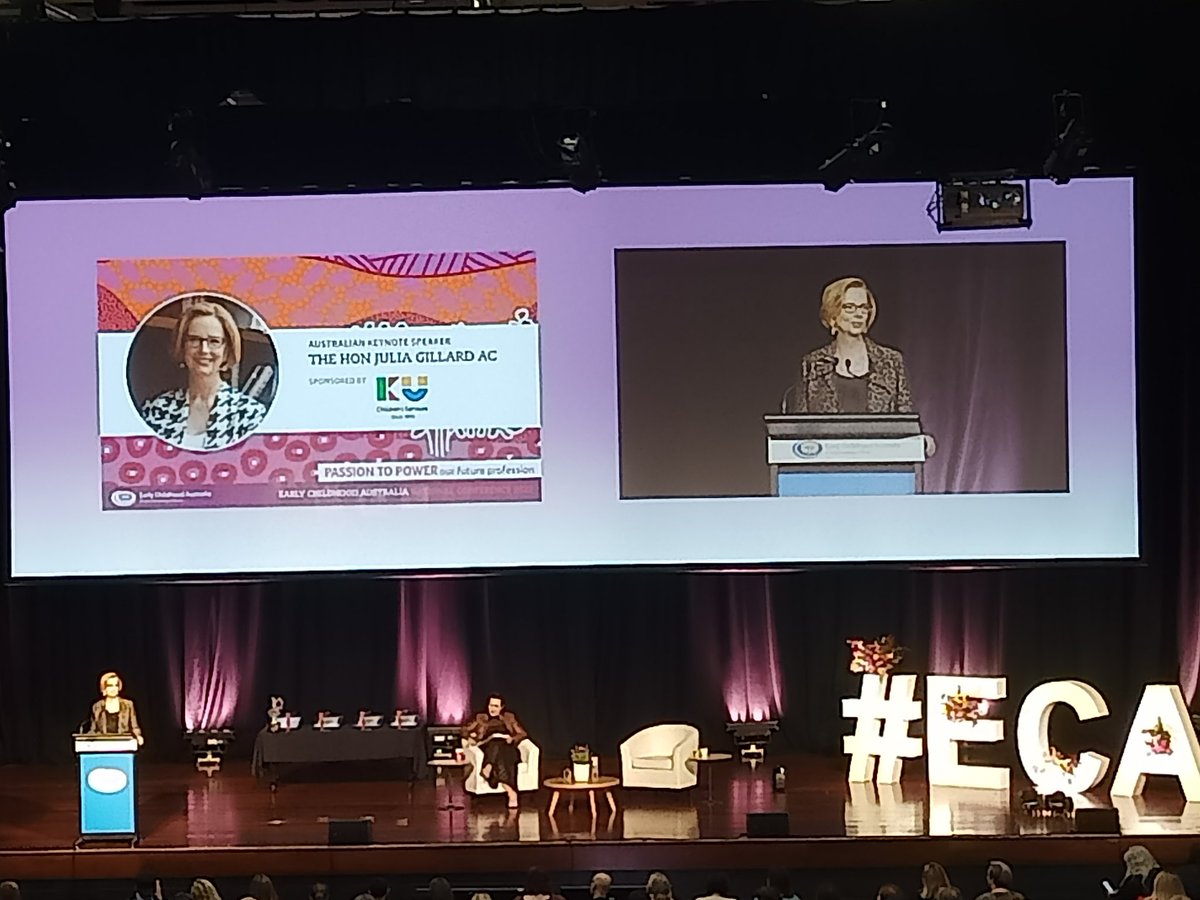 So excited and privileged to be here today, watching this magnificent woman speak. Women don't need fixing, SYSTEMS need to be changed #eca #ECAConference #thehonjuliagillardac <a href="/JuliaGillard/">Julia Gillard</a> #womenswork #notnownotever