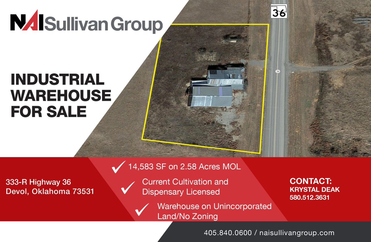 NAIRED_CRE's tweet image. #PRICEREDUCED Industrial Warehouse For Sale at 333-R Highway 36 in #DEVOL. Contact Krystal Deak For Info. #CRE #NAISullivanGroup #IndustrialForSale #CannabisFriendly buff.ly/3SMKd6K