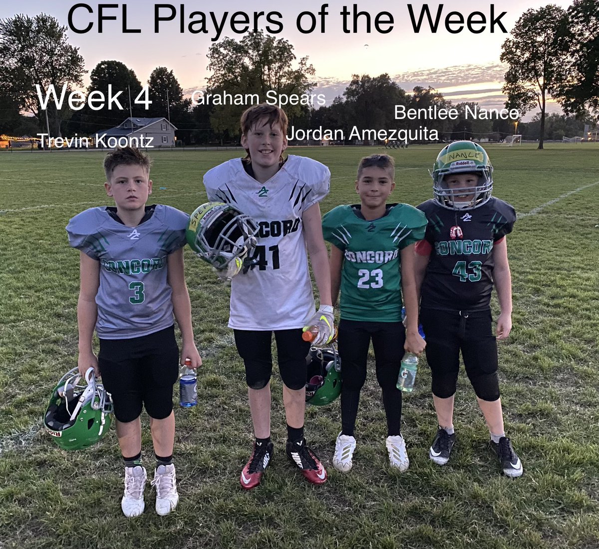 BrandonMRoell's tweet photo. Congrats to these CFL Studs for earning CFL Player of the Week honors for week 4!!!  It’s exciting to see these young men work hard and earn this recognition.  #futureisbright https://t.co/iWMauZmQbm