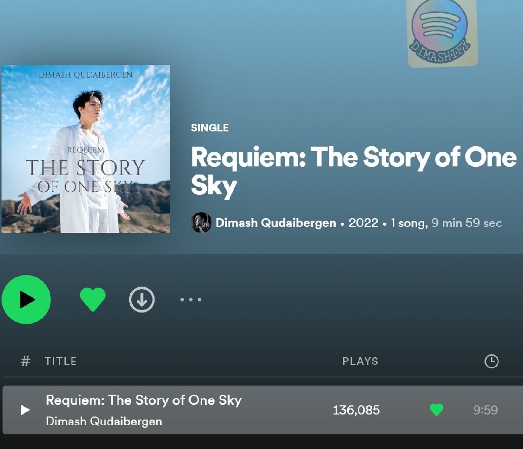 🗓️ October 5-6
#DimashSpotify
#EveryDearCounts
@dimash_official

#Dimash_Requiem
The story of One Sky on Top #4 Dimash on Spotify 🔜200K

open.spotify.com/track/4ij2WkPG…

Stream #SpotifyTreasuresDimash
 in Streaming Parties and Personal Playlists ▶️open.spotify.com/user/xrt8j2sq8…