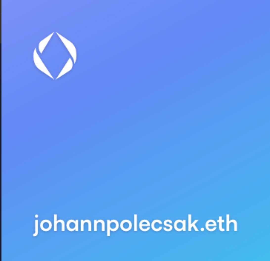 Johannpolecsak.Eth

#ens #ensdomains <a href="/pmjohann/">Johann Polecsak</a> #qanx #qanplatform <a href="/QANplatform/">QANplatform</a> <a href="/QAN_Future/">QAN Future</a> 

qanx installer, must get original.  examples <a href="/VitalikButerin/">vitalik.eth</a>  👀👀

Check out this item on OpenSea opensea.io/assets/ethereu… via <a href="/opensea/">OpenSea</a>