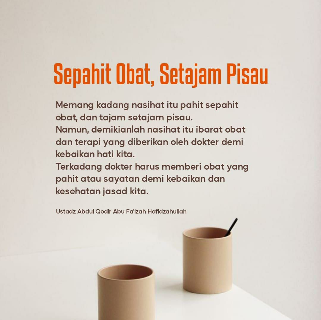 Sepahit Obat, Setajam Pisau