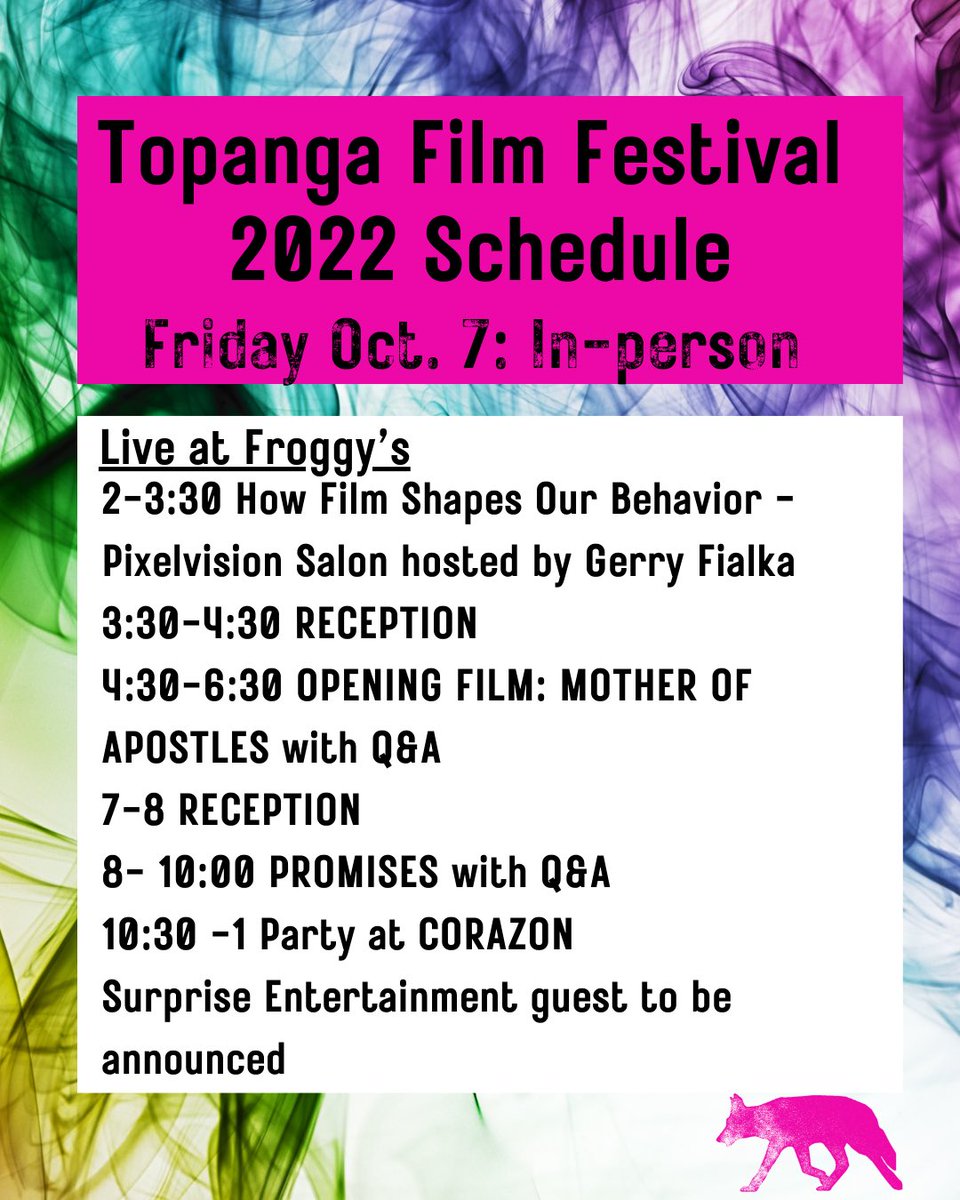 #TopangaFilmFestival is live and in person today!!
