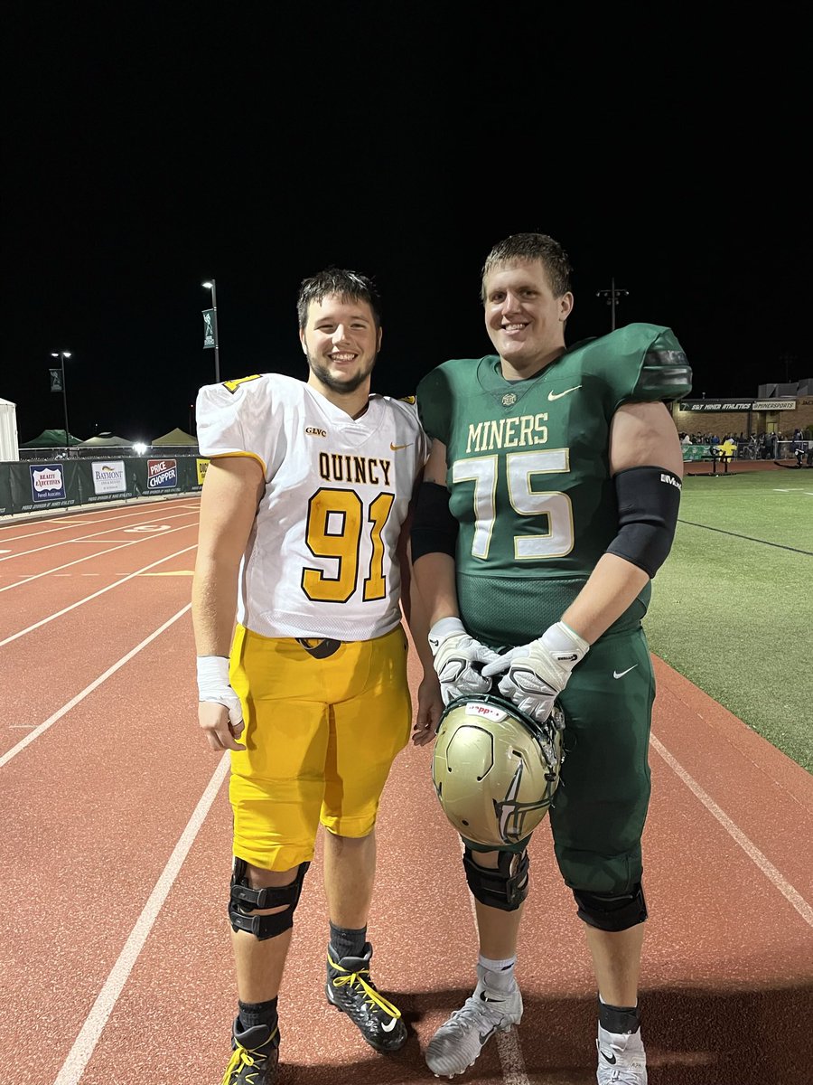 Two former <a href="/SHS_JaguarFB/">Seckman Football</a> played each other last Saturday. Always nice to see Jaguar alumni play on Saturdays. Keep up the good work  <a href="/jakeseidel11/">Jake Seidel</a> and <a href="/BGranger24/">Brandon Granger</a>