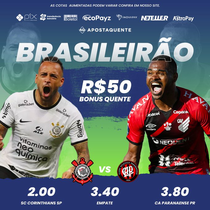Tem coisa mais quente que uma partida entre Corinthians e Paran&aacute;ens e? 🔥🔥🔥  Tem! Ganhar um b&ocirc;nus quente<a href="/tag/apostaquente"class="tags"><span>#apostaquente</span></a>