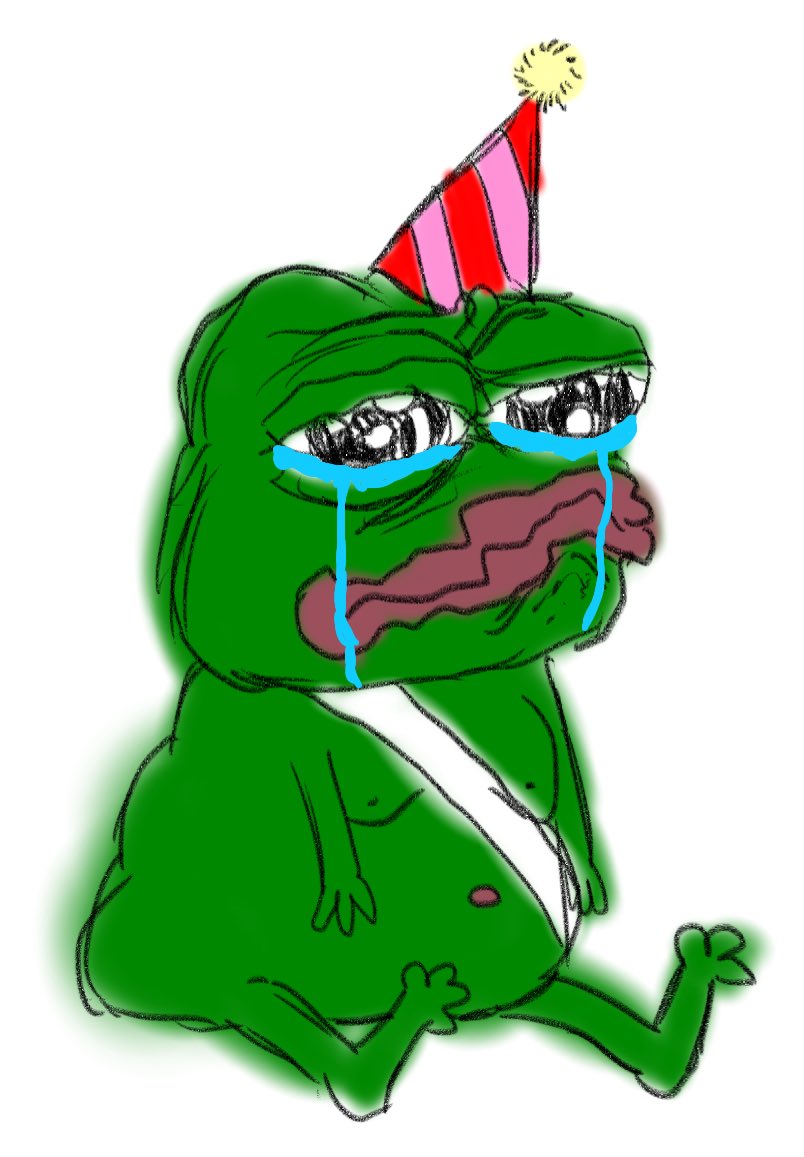 ReeseKapeesh's tweet photo. I showed my bro my memes and he said “draw a sad green frog in a party hat” #pepe #pepethefrog #apuapustaja #helper #helphelper #apu #ragecomics #memes #dankmemes #pepememes #peepo #twitch #emote plz use my pics ty @RobotReptar https://t.co/hPhbJnk0IB