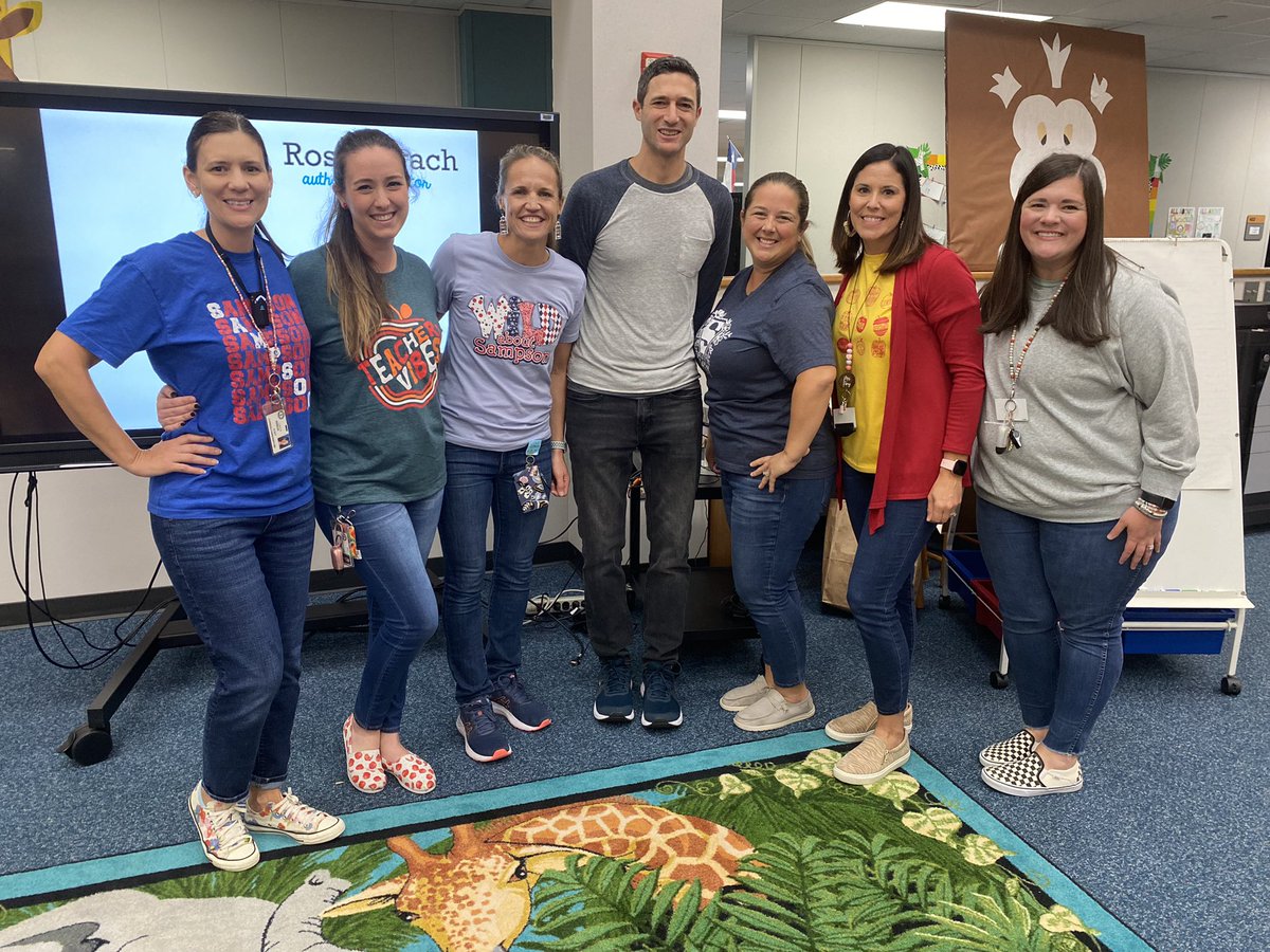 MrsThomsonCFISD's tweet photo. A wonderful morning spent with one of our favorite author/illustrators, @RBurach ! Thank you for all the fun! https://t.co/1l8XgfRs6v