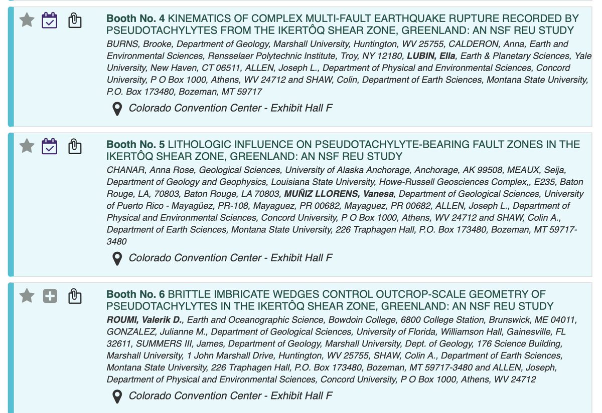 Going to #GSA2022 in Denver? Check out undergraduate research by the 2022 Arctic REU Greenland cohort Monday 4-6 PM in the poster hall, booths 4-5-6. So easy to remember!
