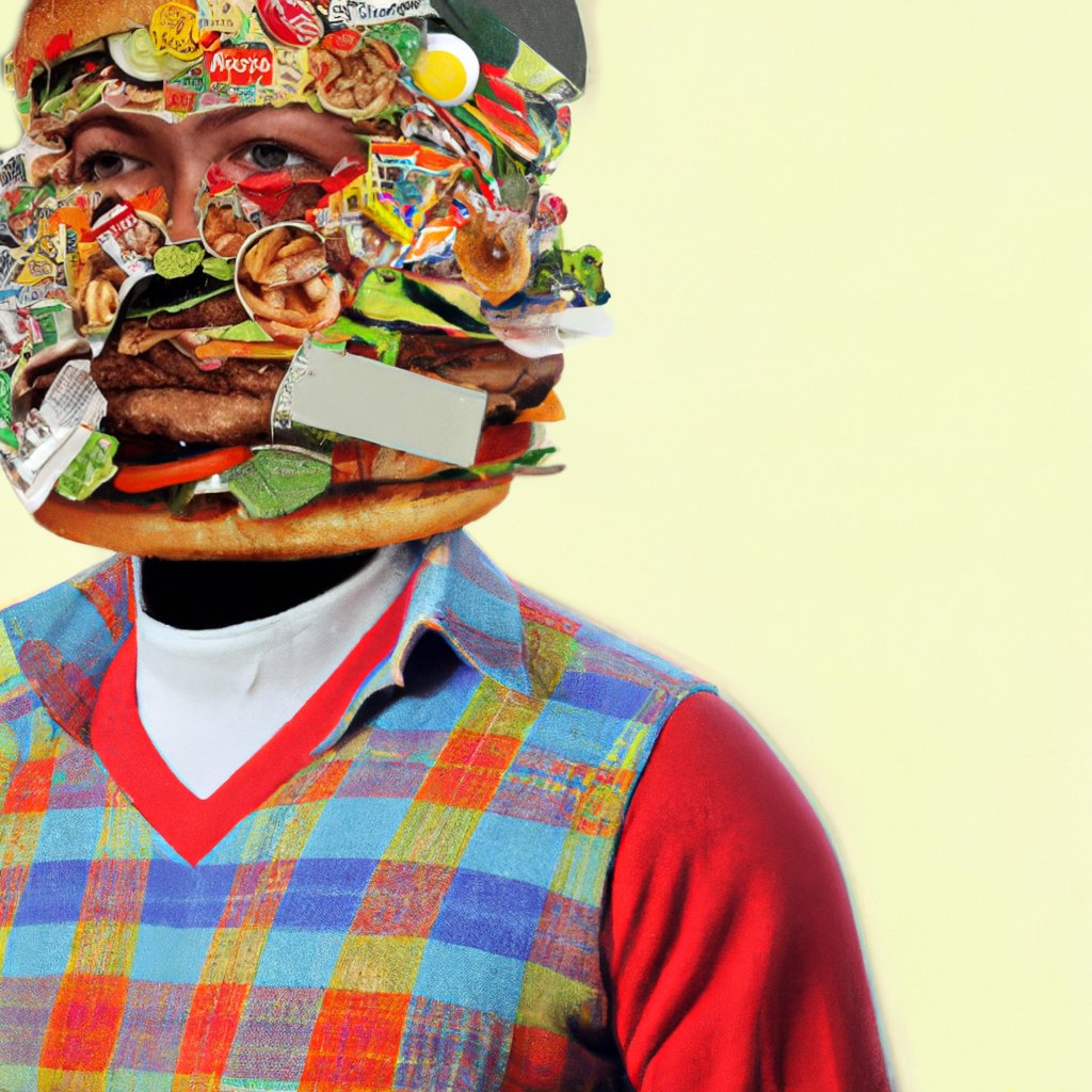 amorvend's tweet photo. Sometimes, I get really hungry #cutouts #hamburger #fastfood #hungry #burger #eating #thinking #stablediffusion #sd #aiart #generative #generativeart #aiartcommunity https://t.co/dvP1psYVgl