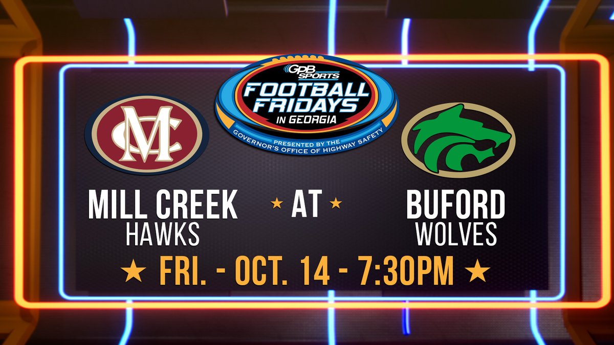 NEXT FRIDAY 🏈: See you at Tom Riden Stadium, for the @MCFootballCoach vs. @buford_football game. Coverage begins at 7:30 PM! ▶️ bit.ly/3EnqhmM