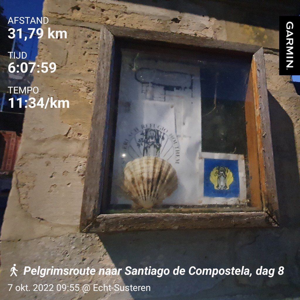 #Pelgrimsroute naar #Santiago de #Compostela, dag 8

#Nieuwstadt - #Houthem: 31,79 km

#SantiagoDeCompostela